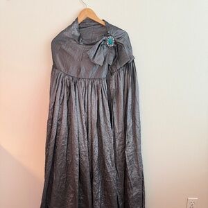 Floor length metallic skirt